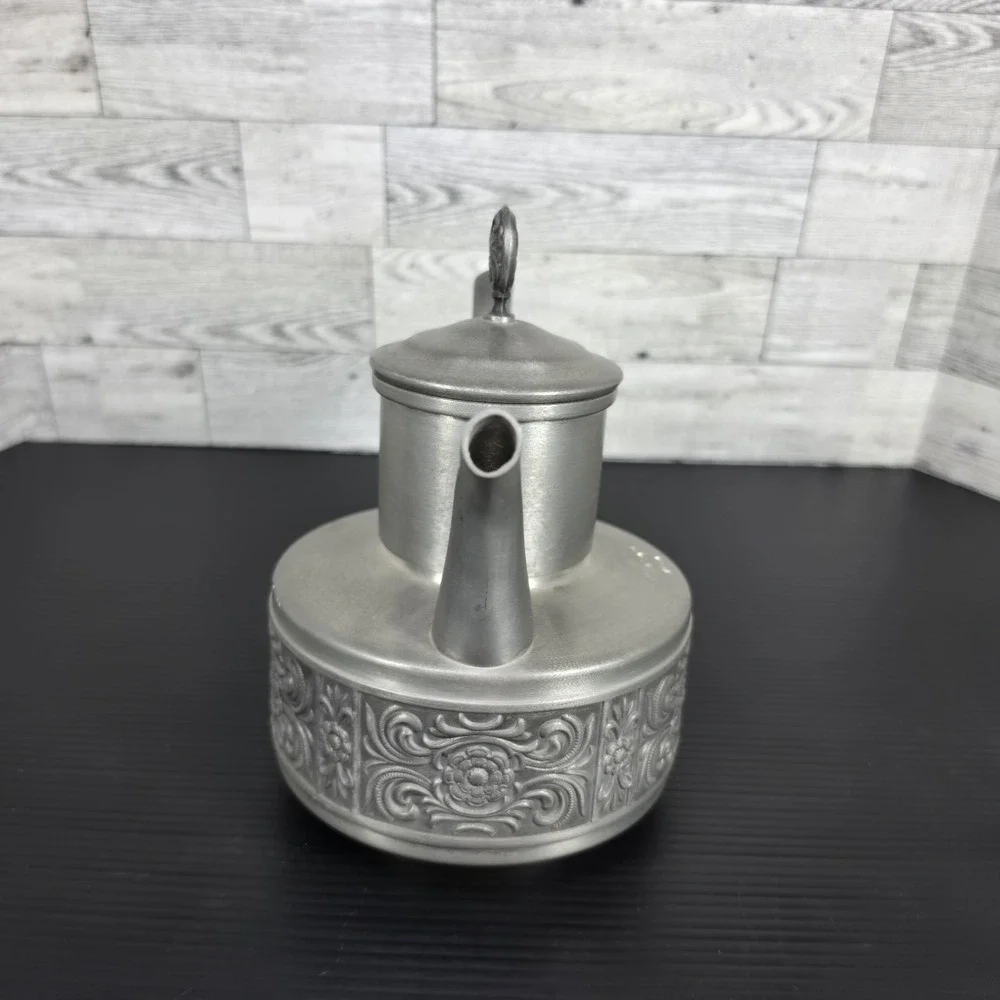 VTG Norske Pewter 1960 Teapot With Lid Made With High Quality Pewter In Norway